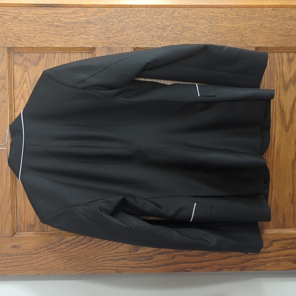 Glamourous Threads Custom English Hunt Coat Equestrian Black & White Pinstripe - Picture 4 of 12